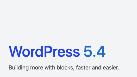 WordPress-5.4アップデート